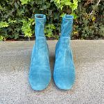 Valentino Garavani Valentino light blue stretch-suede block heel ankle boots size IT 40 US 10 Photo 3