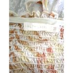 Le Salty Label Peasant Long Sleeves Sweetheart Neck Smocked Back Cropped Top M White Size M Photo 4