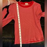 Heart & Hips  Red Striped Cropped Long Sleeve Top Size Small Photo 5