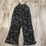 Stitch & Feather Abstract Print Jumpsuit Womens Size Medium Black Pockets Photo 7