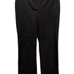 Chico's Chico’s Black Striped Straight Leg Pants Slacks Size 2 or 12 Photo 0