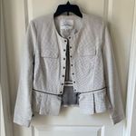 CAbi Elegant white and black Carol Anderson by Invitation Blazer with Button Details Photo 0