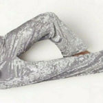 Emma & Sam  Crushed Velvet Straight Leg Pants Silver Size Medium Photo 0