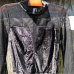 Love j BLACK Velvet and Mesh BODYSUIT 🖤 L Photo 1