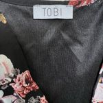 Tobi chiffon floral print faux wrap romper, long slit sleeve, lined, XS Photo 3