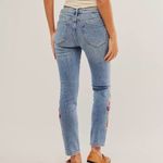 Free People  Jackie Driftwood Embroidered Jeans Photo 3