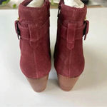 Diba Suede Sleek Bootie in Burgundy and Gold Size 7.5 New without box! Red Photo 5