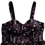 No Boundaries  XL Elephant Print Dress Sleeveless Mini‎ Black Pink Cute Photo 3