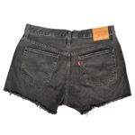 Levi's Levi’s Premium 501 High Rise Cutoff Shorts Washed Black Button Fly NWT Size 32 Photo 7