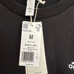 Adidas  Women's  Black Crewneck Sweatshirt  with White Stripes Photo 2