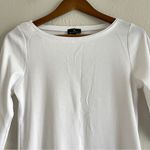 Marble 100% Cotton White Embellished Women's Top Photo 2