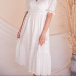 ✨ Whisper Eyelet Midi Dress✨ White Size L Photo 5