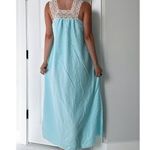 Givenchy Vintage  intimates blue checkered slip Nightgown Dress Photo 1