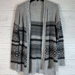 Vanity Womens Black Gray Aztec Open Cardigan Sweater Sz L juniors Fall Winter Size L Photo 0