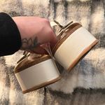 White Double Strap Platform Sandals Size 6.5 Photo 7