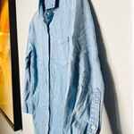 THAKOON Light Blue Wash Denim Button Up Front Mini Oversized Shirt Dress Size 4 Photo 6