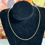 14K SOLID GOLD 'Figaro Link' Necklace Chain 4.4 Grams 16" Inches Photo 2