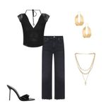 Free People NWT  Lacey In Love Cami in Black Size L Photo 5