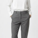 EXPRESS editor Straight Leg Super High Rise Gray Trouser Pants Size 6 NWOT Photo 0