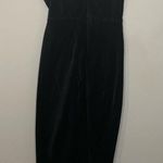 Parker Sarah Jessica  Bitten Velvet Suede Black Strapless Dress Photo 11
