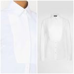 Dolce & Gabbana stretch-poplin tuxedo shirt white size 46 Photo 2