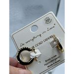 Do Everything In Love NWT 14K gold dipped CZ  hoops Photo 3