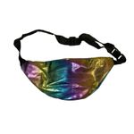 NWOT Set of Two Metallic Fanny Packs Belt Bags Purple Photo 4