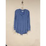 Equipment Windsor Shirt Womens Small Blue Striped Silk Long Sleeve Blouse Top Photo 1