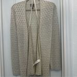 Chico's  Easywear Textured Open-Front Cardigan in Beige and Gold 3 16 XL Photo 4