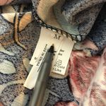 SheIn  Faux Wrap Mini Dress Long Sleeve V Neck Floral Navy Blue Red Beige M Photo 3