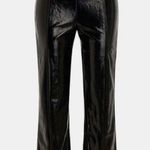 Guess NWT Monica Faux-Leather Pants Shiny Jet Black XL Photo 5