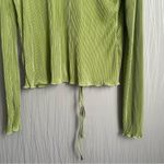 Zaful Tie Front Flounce Sleeve Crop Blouse Womens Size Small Photo 10