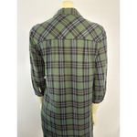 ZARA  premium denim collection green plaid shirt dress size small Photo 8