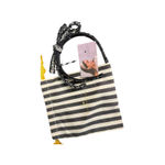 Lele Sadoughi NWT Tweed Bardot Ribbon Slim Headband in Jet Photo 1