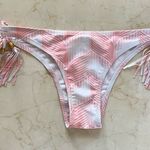 Pink Peach Geometric Cheeky Brazilian Bottoms Sz Small NWOT Photo 0
