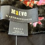 Maeve Anthropologie Cowl-Neck Velvet Dress Mini Floral Black Motif Size Small Photo 7