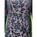 3/4 long jacquard structured VTG tapestry coat jacket 10 Signature Larry Levine Black Photo 4