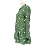 Anthropologie 11.1 TYLHO Green Ladybug Print Button Front Tunic - Small Photo 2
