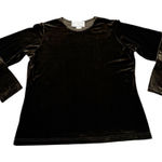 Vintage Lucia Lukken Dark Olive Green Velvet Top Size Medium Made in the USA Photo 0