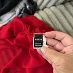 SheIn Red Blouse XS Petite Surplice V Neck Short Sleeve Crop Top Photo 1