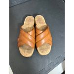 Kork-Ease Korks Faithe Brown Platform Wedge Slides Sandals Boho Crossover Womens 7 Photo 1