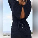 Free People ENDLESS SUMMER Sz Small THE ONLY ONE BLACK TIE BACK MINI DRESS NWT Photo 0