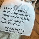 Giuliana Teso Green 100% Leather Suede Dress Perforated Size Small Women's NWT Photo 13