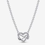 Pandora  Sparkling Infinity Heart Collier Necklace Sterling silver NEW w/dust bag Photo 0