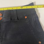 Nine West Women's Size 8  Jeans Black‎ Mid Rise Shorts Denim Stretch Gold Buttons Photo 8