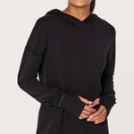 Lululemon  Extra Mile Long Sleeve Hoodie Black Thumbholes Stretch Run Womens XS Photo 0