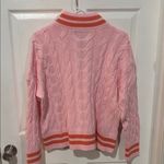 Lands' End  Pink and orange Cable Knit Turtleneck Sweater Photo 2