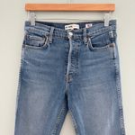 RE/DONE  High Rise Raw Hem Straight Jeans Photo 1