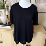 Jenni Kayne  Black Cashmere Tee Oversized Top‎ Size XS Photo 2