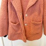 Anthropologie  Pink Sherpa Hidden Button Up Jacket XS Photo 3